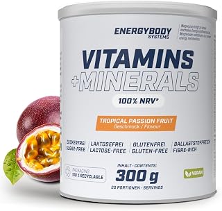 Energybody Vitamins + Minerals Powder - 300 g - with 10 Vitamins & 8 Minerals / Mul…