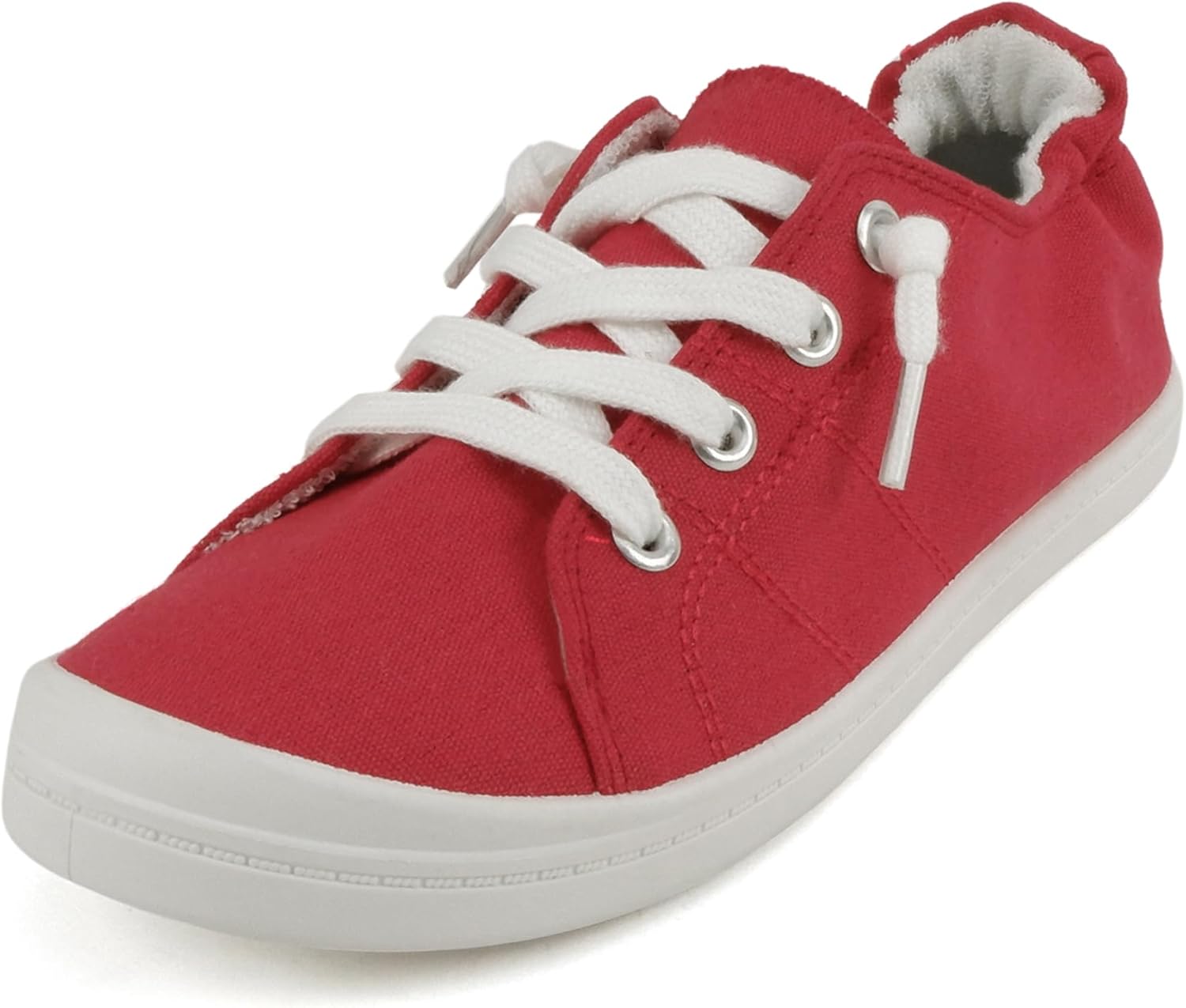 Soda Flat Women Shoes Linen Canvas Slip On Sneakers Lace Up Style Loafers Zig-S - Image 2