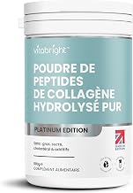 Peptide De Collagene Poudre 500g Collagène Hydrolysé Bovin | Facile à Dissoudre | Collagen Peptides Type 1 et 3 | Collagene Peptide Haute Biodisponibilité | VitaBright Colagene
