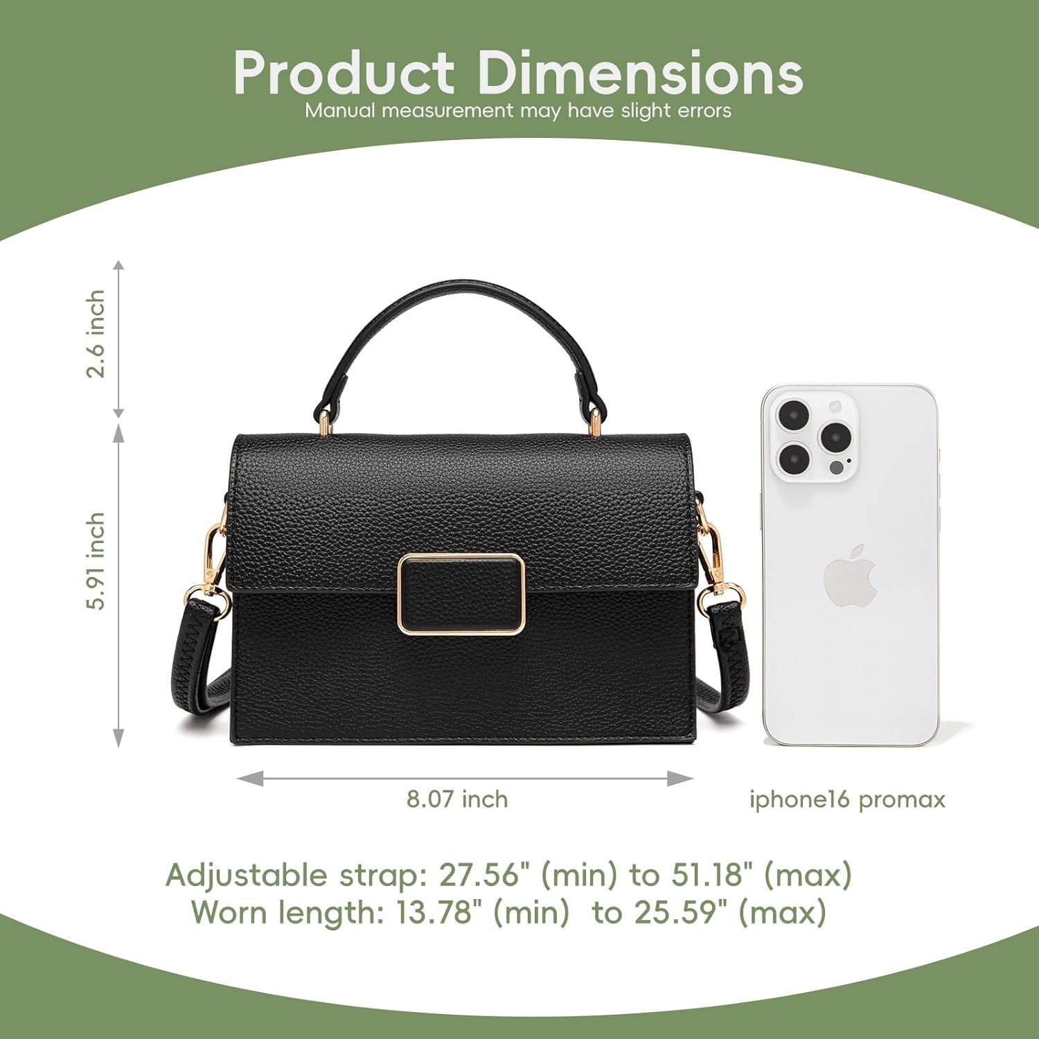 Women's Top Handle Purse - Small Crossbody Bag with Adjustable Strap, Mini Top Handle Satchel