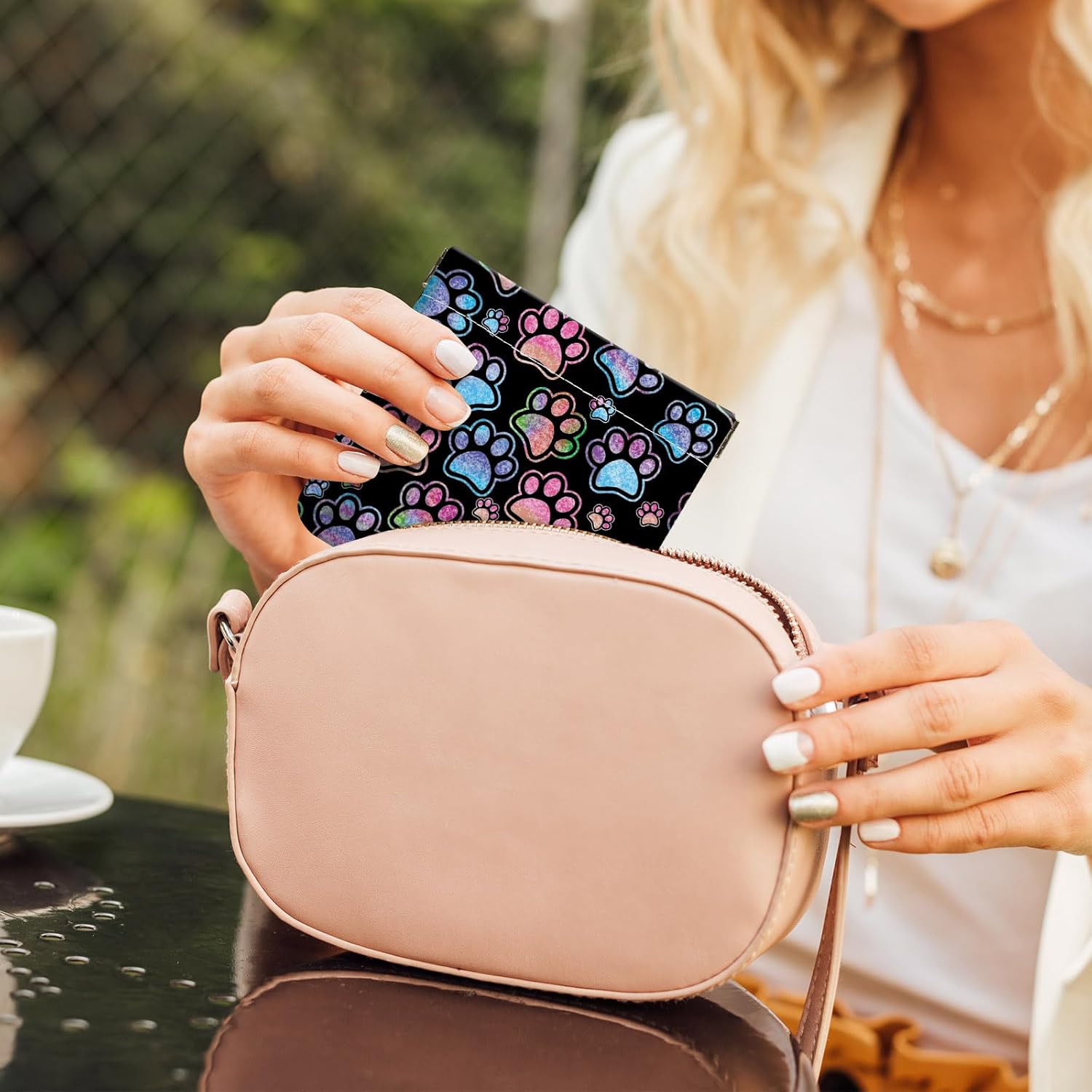 2Pcs PU Leather Small Squeeze Coin Purse Pouch Mini coin Bag Unique And Cute Wallet Cosmetic Bags Change Bag For Women Girls Men Dog Paw Pattern - Image 7