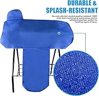 Vista 2 de Funda de protección prémium para sillín occidental con forro polar único para evitar desgaste innecesario, perfecto (azul)