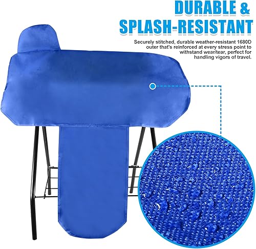 Miniatura 2 de Funda de protección prémium para sillín occidental con forro polar único para evitar desgaste innecesario, perfecto (azul)