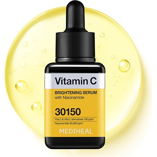 MEDIHEAL Vitamin C Brightening Serum (1.35 fl oz, 1 Pack) - Tone-Texture-Glow Care, Manage Skin with Vitamin C, Niacinamide, Hyaluronic Acid