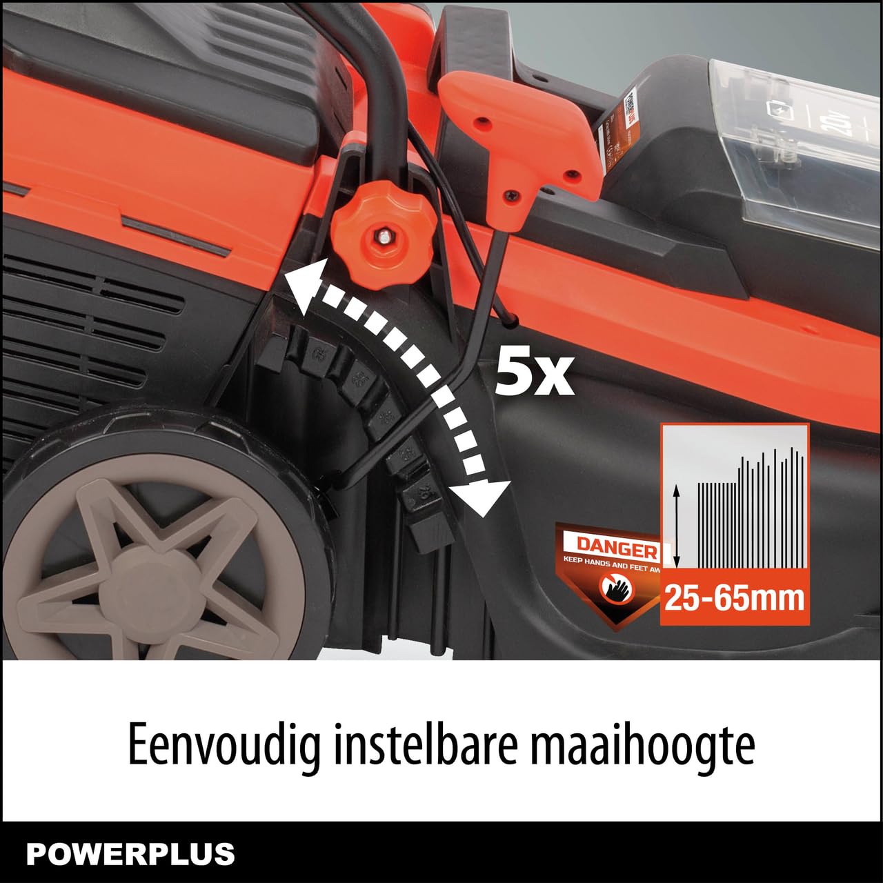 POWER plus Dual Power POWDPG75561-20 V, kosiarka akumulatorowa o średnicy 340 mm, bez baterii i ładowarki, z uchwytem na trawę i tylnym wyrzutem