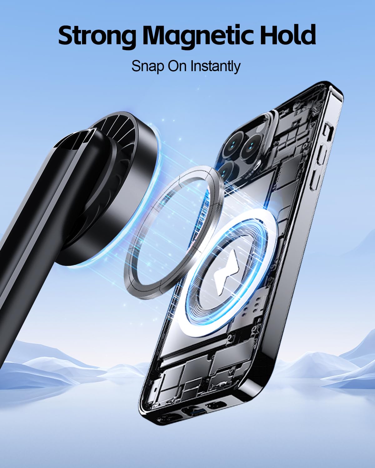 UBeesize Magnetic Mini Selfie Stick Tripod with Rechargeable Remote, Pocket Tripod for iPhone/Android, Compact Travel Stand for TikTok, YouTube, Live Streaming, Vlogging, Adjustable Holder