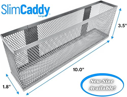 Miniatura 6 de Slim Caddy Organizador adhesivo grande para puerta de gabinete  Optimiza el espacio de tu gabinete  Organizador de tapas de plástico de cocina,