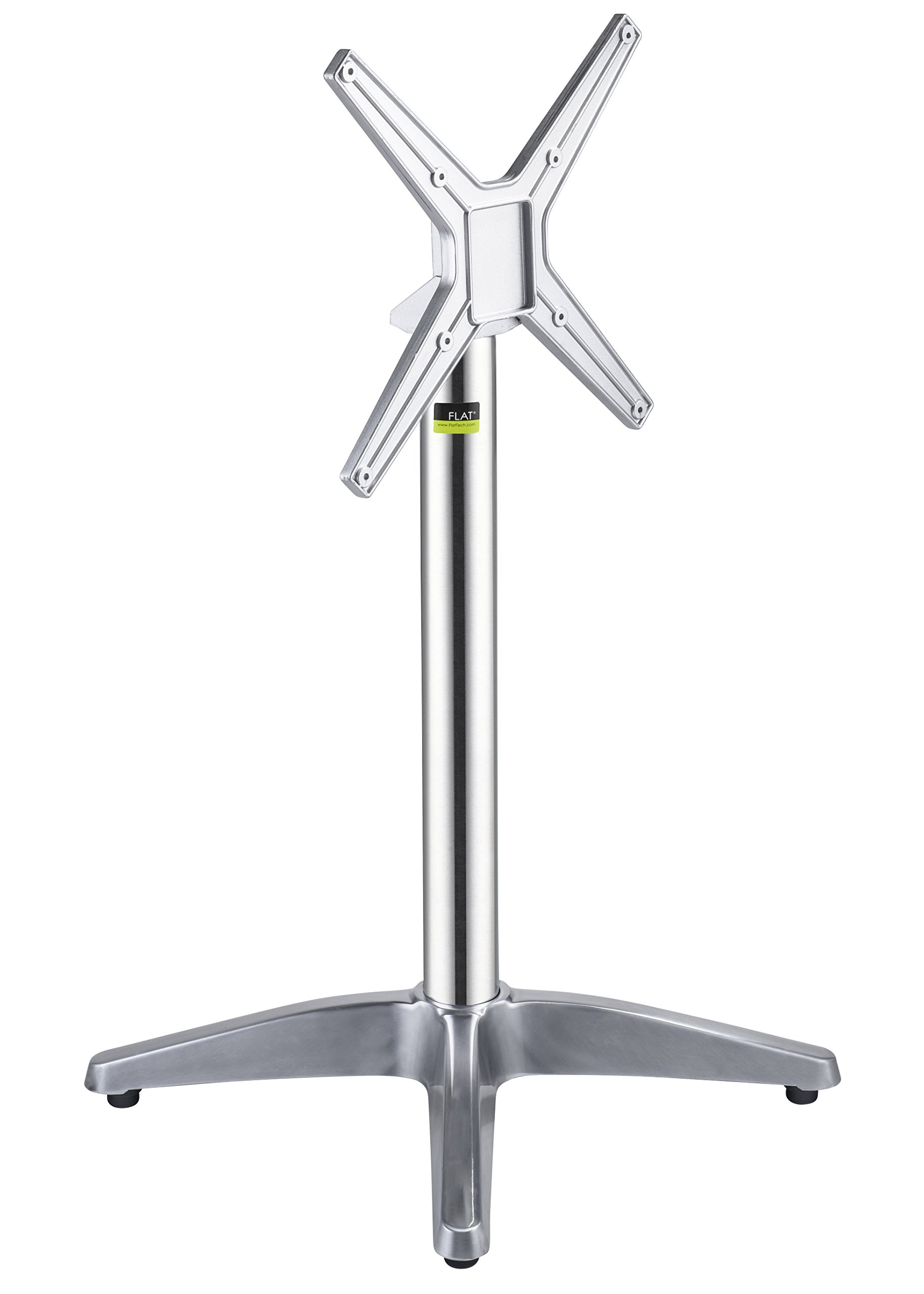 FLAT Self-Stabilizing CX26 - Aluminum, Dining Height Table Base with Flip-Top Mechanism