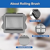 Vista 4 de Piezas de repuesto para trapeador de vacío compatibles con cepillo de rodillo Tineco, adecuado con aspiradora inalámbrica FLOOR ONE S5, FLOOR ONE S5