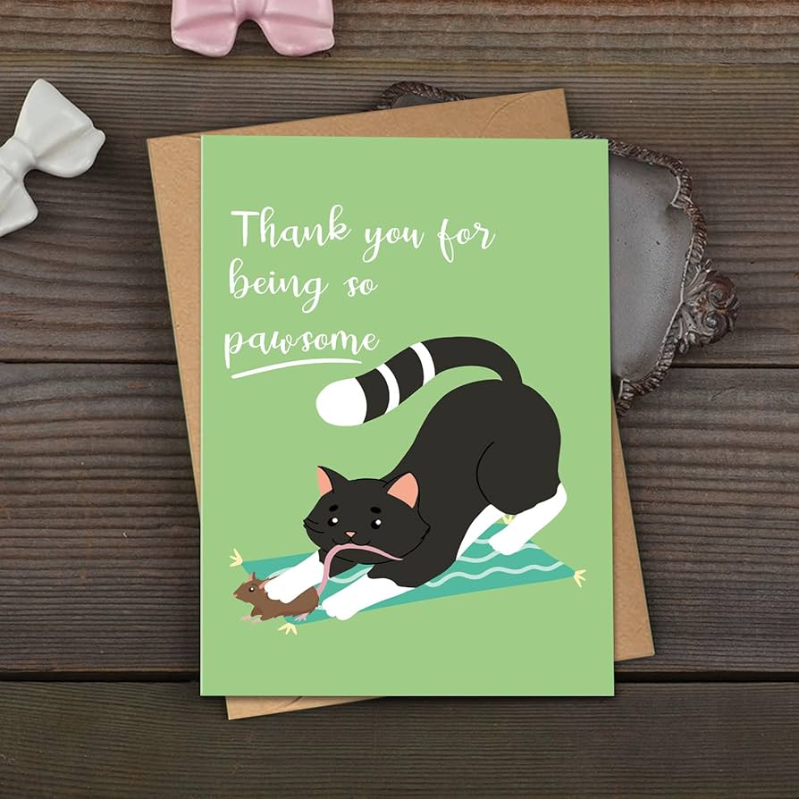 amazon-com-24-funny-cats-thank-you-cards-with-envelopes-stickers-assorted-cats-pun-appreciation-cards-for-kids-business-employee-cute-cat-bulk-note-cards-stationery-box-set-office-products for Free Printable Cat Thank You Cards Amazon.com : 24 Funny Cats Thank You Cards With Envelopes & Stickers, Assorted Cats Pun Appreciation Cards for Kids Business Employee, Cute Cat Bulk Note Cards Stationery Box Set : Office Products for Free Printable Cat Thank You Cards