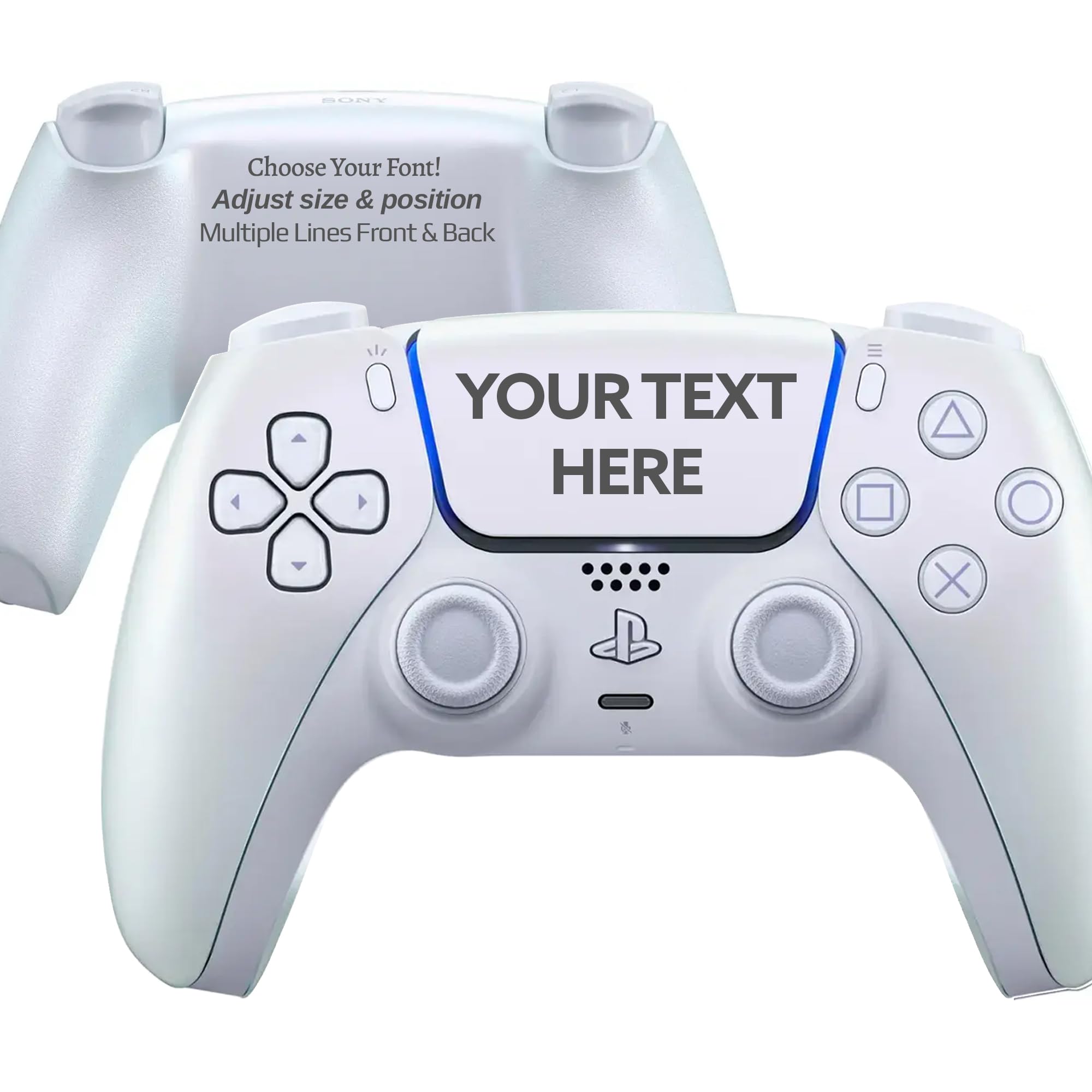 Sony Personalized PlayStation 5 DualSense Wireless Controller - Custom Engraved Colors & Designs - Chroma Pearl