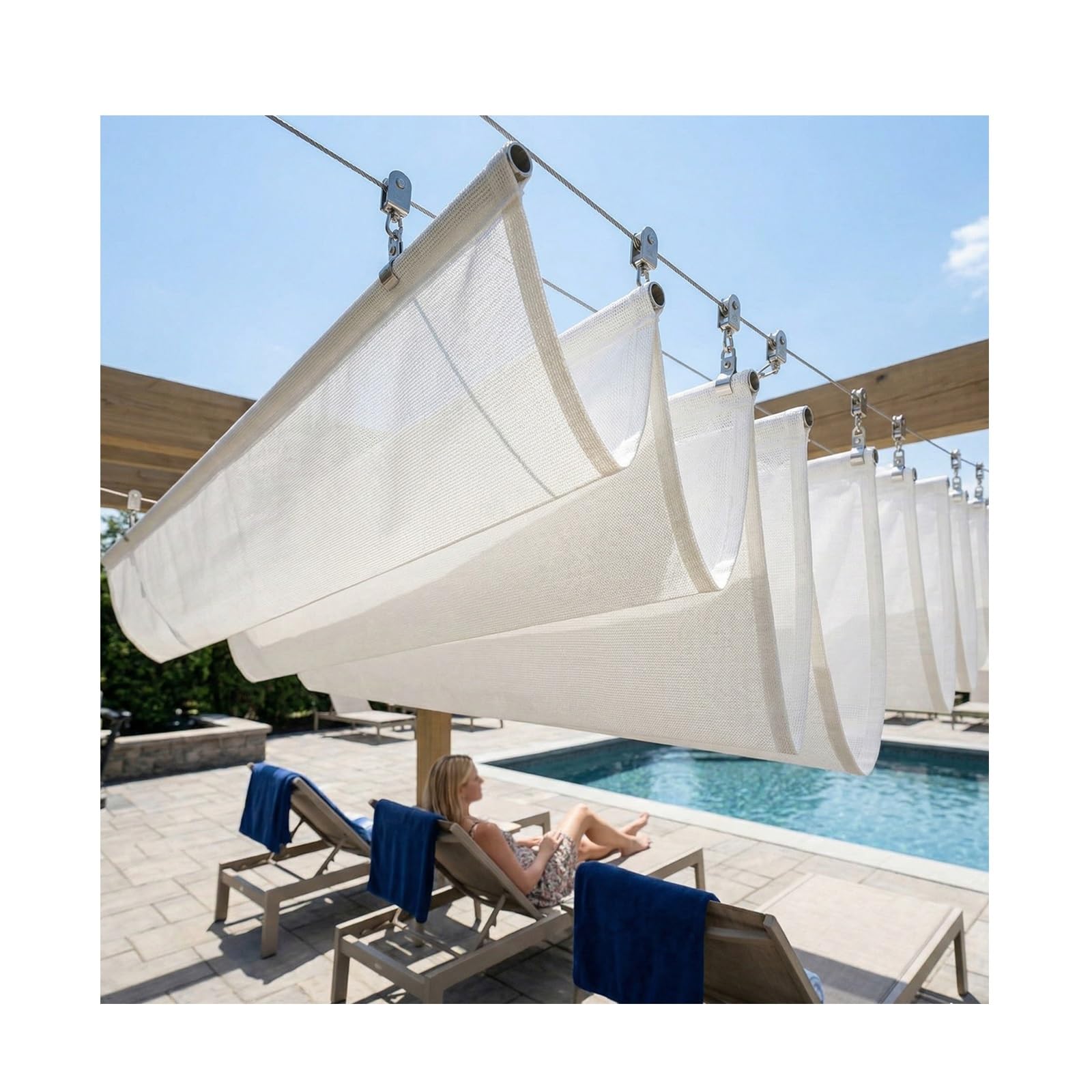 Voile d'ombrage anti-UV en PEHD bâche en maille pour terrasse