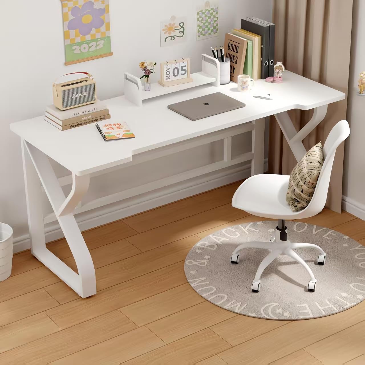 ゲーミングデスク パソコンデスク 幅80cm 机 pcデスク 木製 ホワイト Amazon | 机 デスク ゲーミングデスク 勉強机 木製80cm 作業台 ホーム