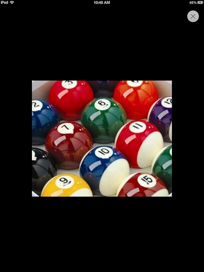 Spots & Stripes Pub Pool Table Balls; 2 inch , with 1 7/8 cue ball