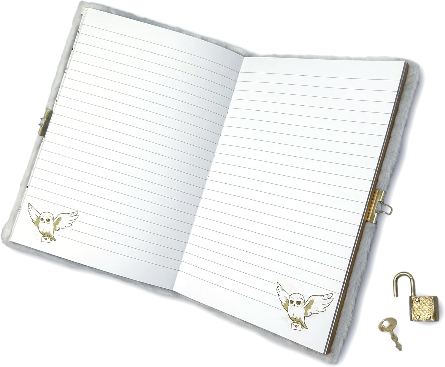 Pyramid International HARRY POTTER Hardback Lockable Notebook, A5 Lined Pages (Fluffy Hedwig Design) - Official Merchandise
