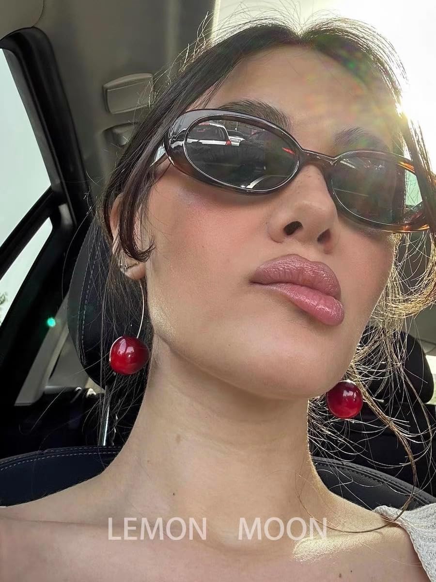 IDOKAWA 925 Sterling Silver Cherry Earrings Cute Fruit Drop Dangle Earrings for Women Lovely jewelry Gift - Image 3