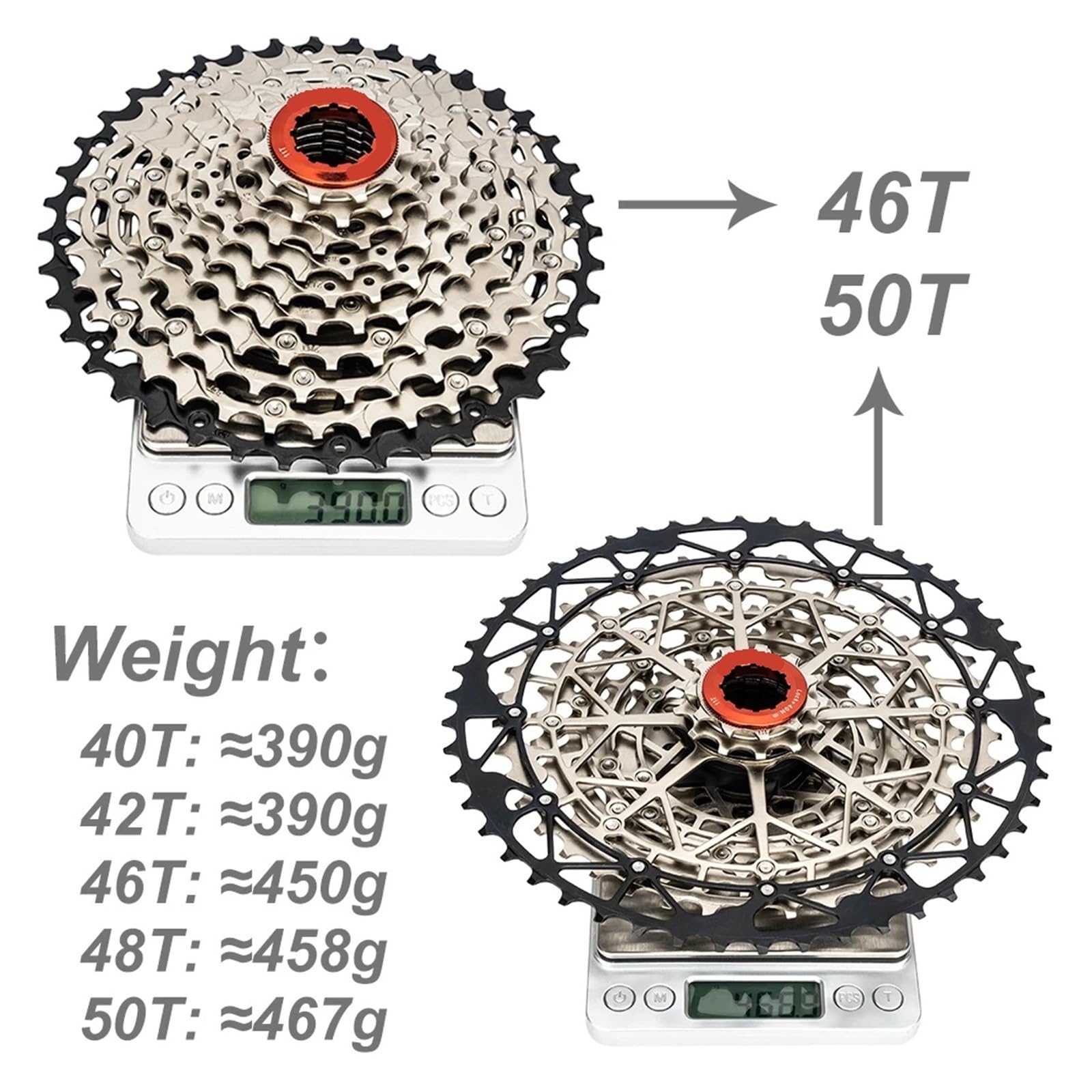 Generico Ruota libera a cassetta in acciaio a 10 velocità, pignone 11-40T 11-50T K7 for bici
