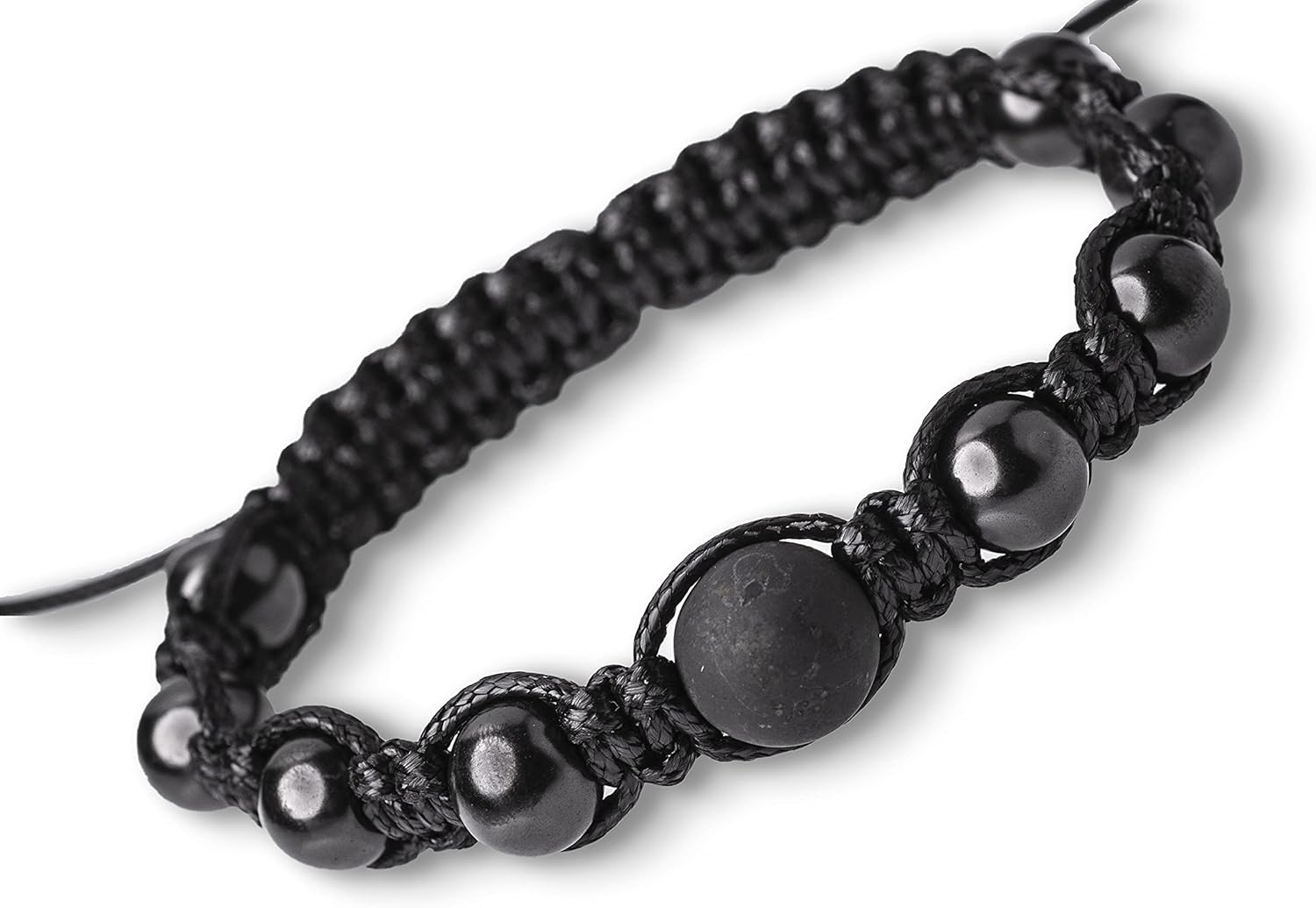 Shungite Bracelet - for Grounding - when Worn absorbs the influenses from electronic Gadjet - Real Shungite Stone Type II - Comes wich Certificate