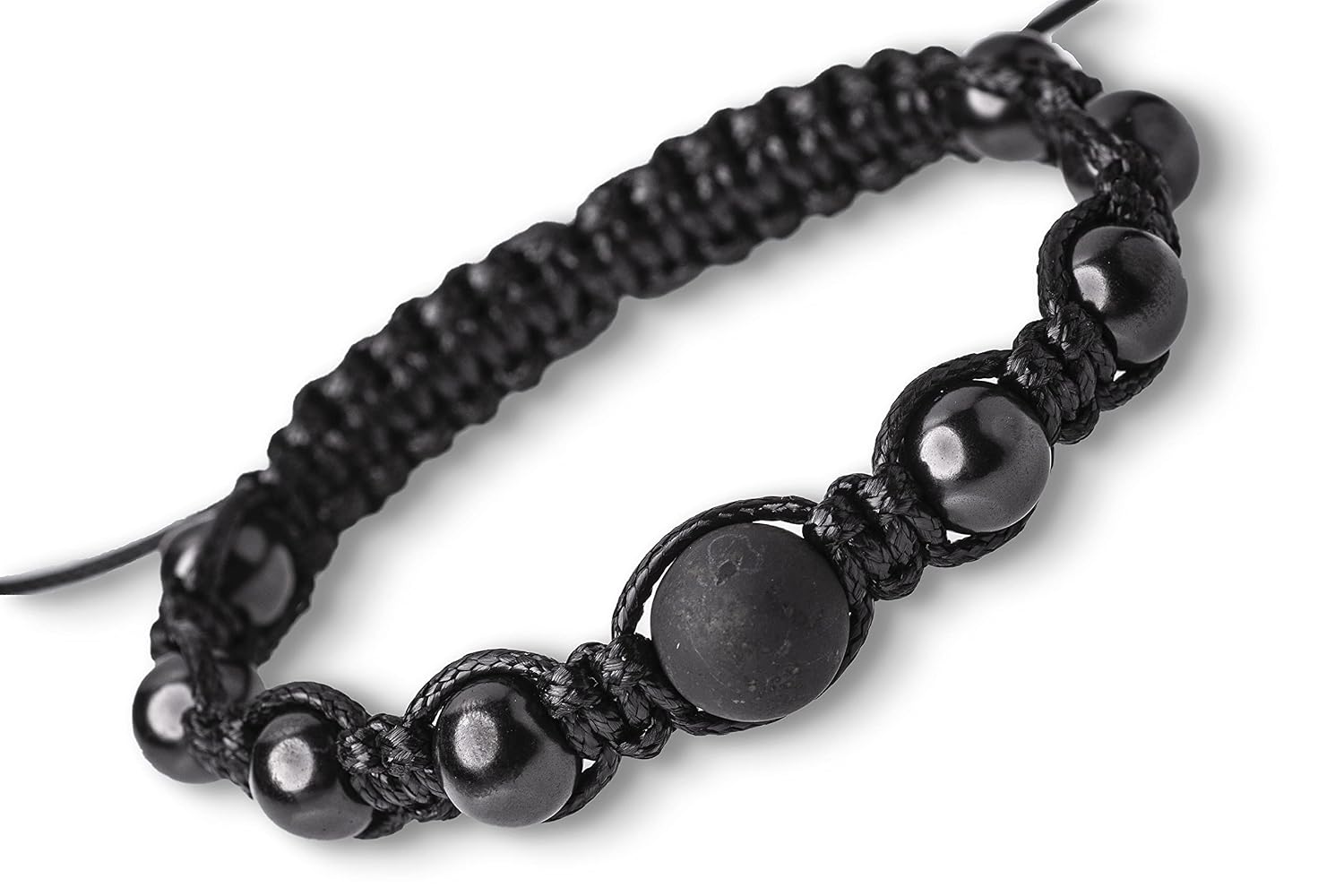 Shungite Bracelet - for Grounding - when Worn absorbs the influenses from electronic Gadjet - Real Shungite Stone Type II - Comes wich Certificate
