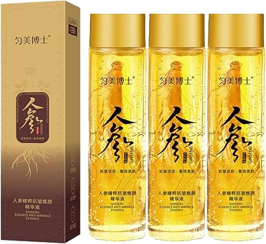 Anti Wrinkle Aging Ginseng Peptide Serum,Ginseng Anti-Wrinkle Essence Toner-Korean Red Ginseng Anti Aging Face Essential Serum3bottle