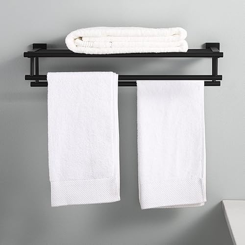 Miniatura 8 de KES Toallero de baño con doble toallero, soporte de pared de 16 pulgadas, acabado cepillado de acero inoxidable SUS304, A2112S40-2