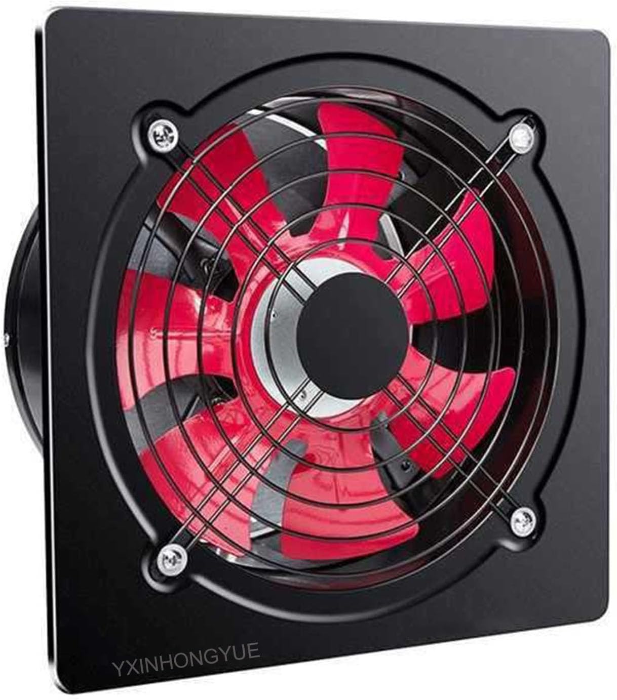 High-Speed 12-Inch Kitchen Exhaust Fan, 750W, Low-Noise, Adjustable Speed, 8000m³/h Airflow, Explosion Proof, Ideal for Basement Odor Removal, 110V, 480mm x 480mm