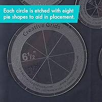 Vista 6 de Creative Grids Círculos de regla de edredón (5 discos con agarres) Regla de edredón - CGRCRCL