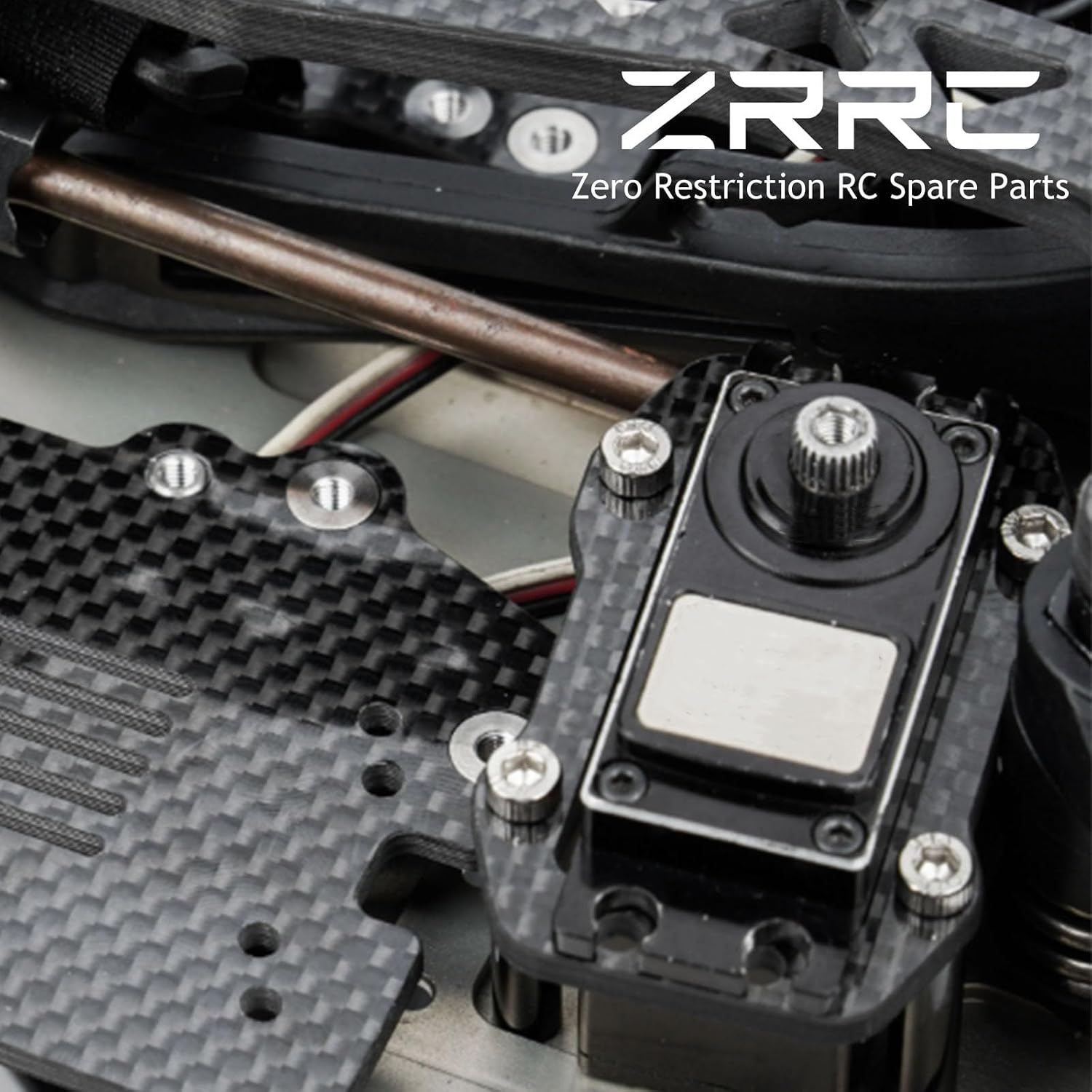 Carbon Fiber Chassis Support Bundle for Arrma 6S Mojave Fireteam | Servo Mount Plate & Center Brace Bar | ARA320649 & ARA320505 Upgrade