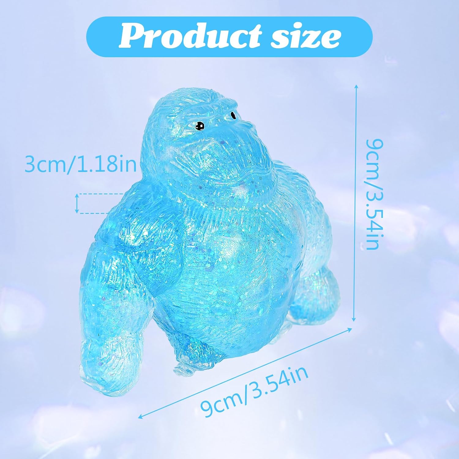 Squishy Monkey Stress Balls for Adults, Monkey Figurines Sensory Ball image 2
