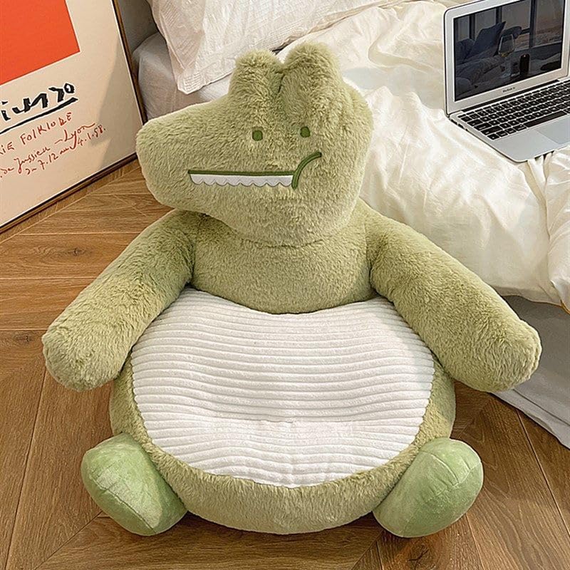 24 Inch Cute Green Dinosaur Seat Cushion for Kids,Cartoon Stuffed Armchair,Animal Cotton Stuffed Sofa,Toddler Animal Furniture,Dinosaur Armchair as Dinosaur Gift for Dinosaur Lover