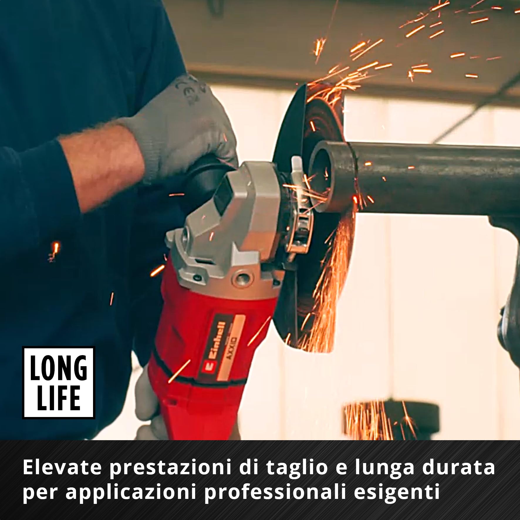 Originale Einhell Set di 3 pezzi di dischi da taglio sottili per metallo, Ø 230 mm (spessore 2 mm, certificato MPA, lunga durata, tagli precisi e a bassa sbavatura, per smerigliatrici angolari)