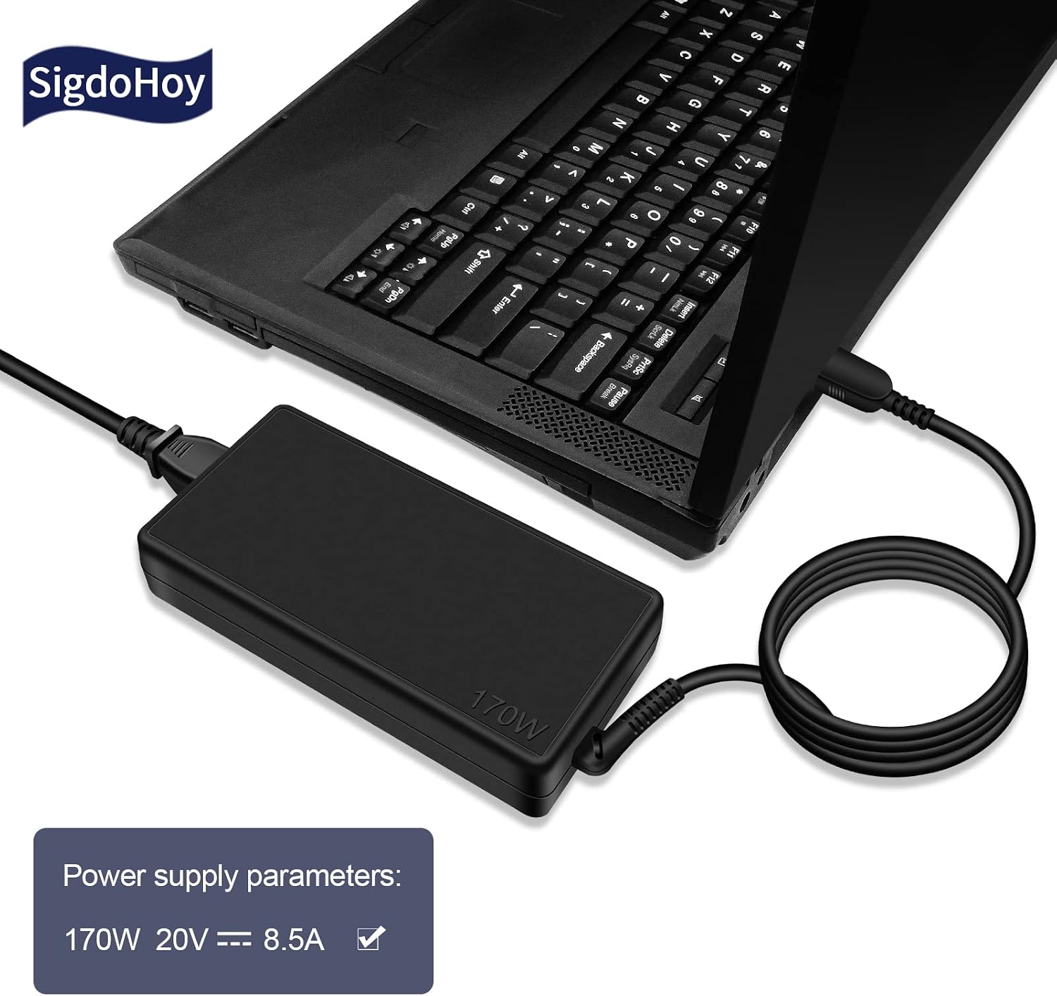 170W AC Adapter for Lenovo Legion Slim 5 5i Lenovo LOQ ThinkPad P1 P16 P16v Yoga Pro 9i IdeaPad Pro 5 5i Laptop Charger Power Supply Cord