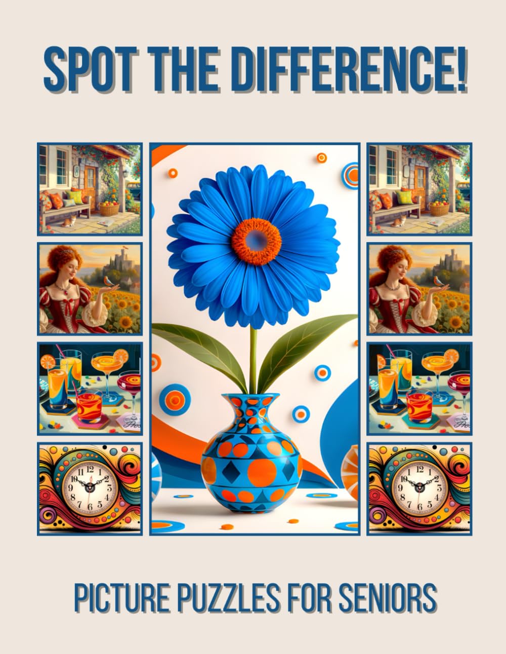 Spot The Difference! - Picture Puzzles For Seniors: Solutions Included - Large Format