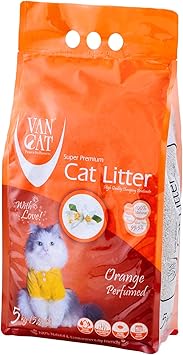 Amazon Oft Van Cat オレンジ 5kg 5 9l アーティフィシャルなオレンジの香り 猫砂 ネコ砂 固まる 香る 香り におい フレグランス トイレ砂 鉱物 無着色 ベントナイト 上品な香り 芳香 小粒 ビニールのパッケージ 砂の粒のサイズ 0 6 2 25mm オーエフティー