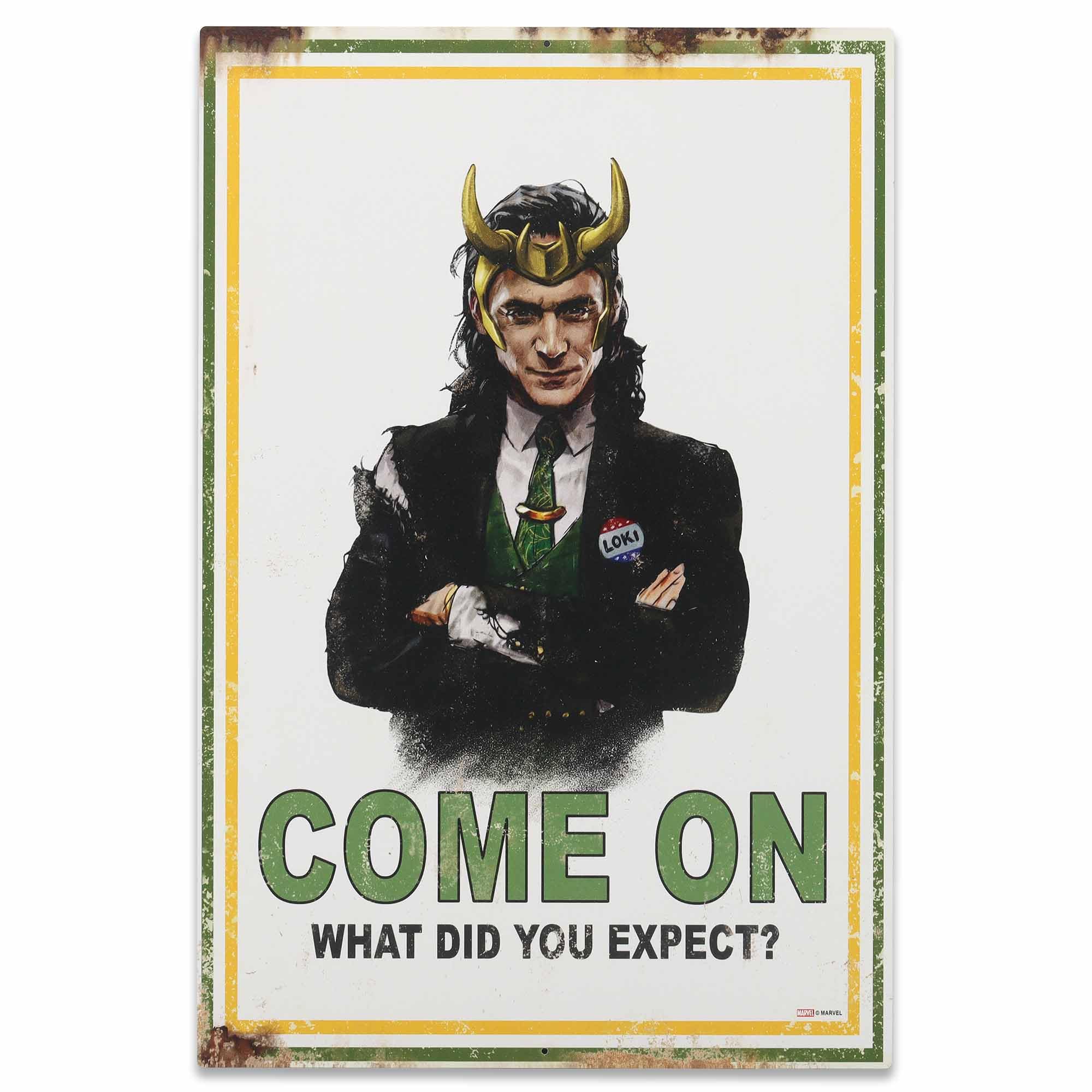 Amazon.co.jp: Marvel Loki Come On What Did You Expect 素朴なメタル