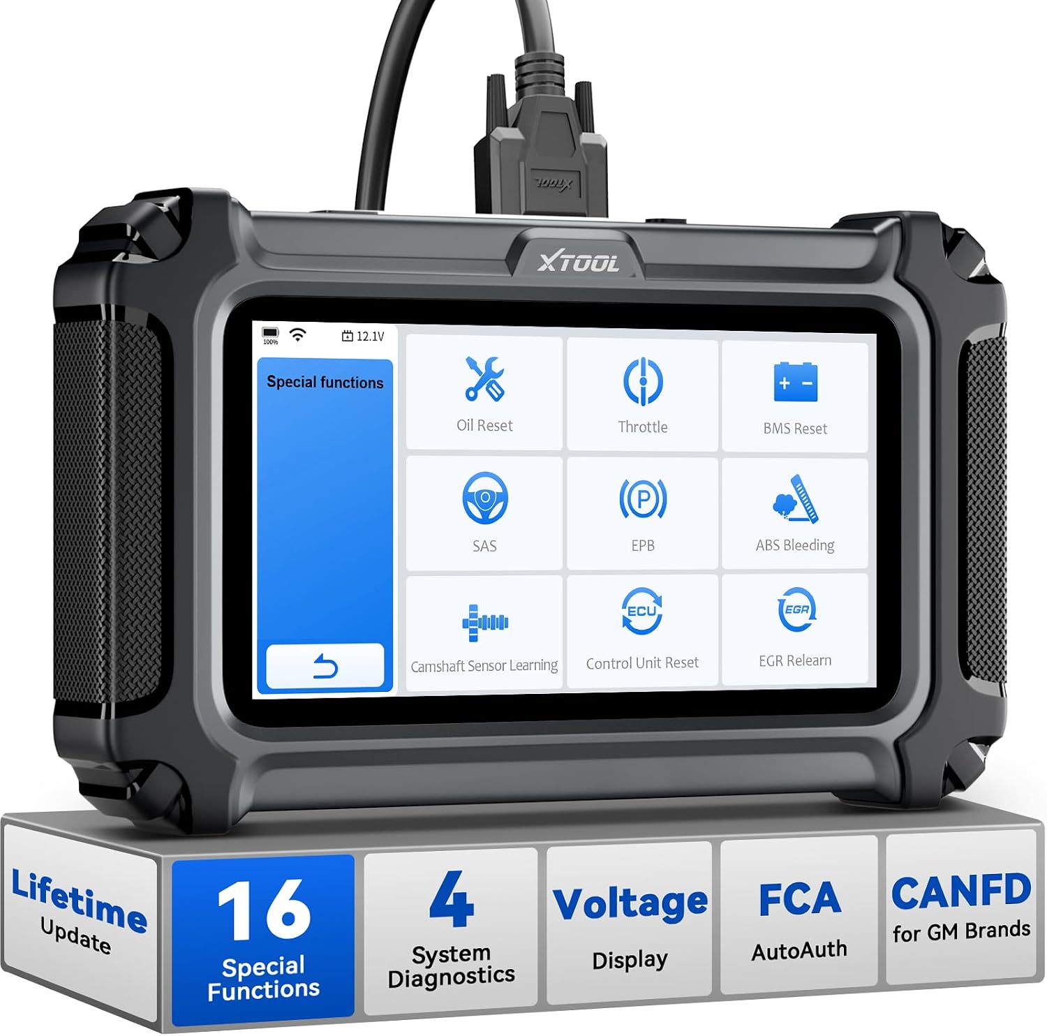 XTOOL D5S V2.0 OBD2 Scanner Car Code Reader Diagnostic Scan Tool | 16 ...