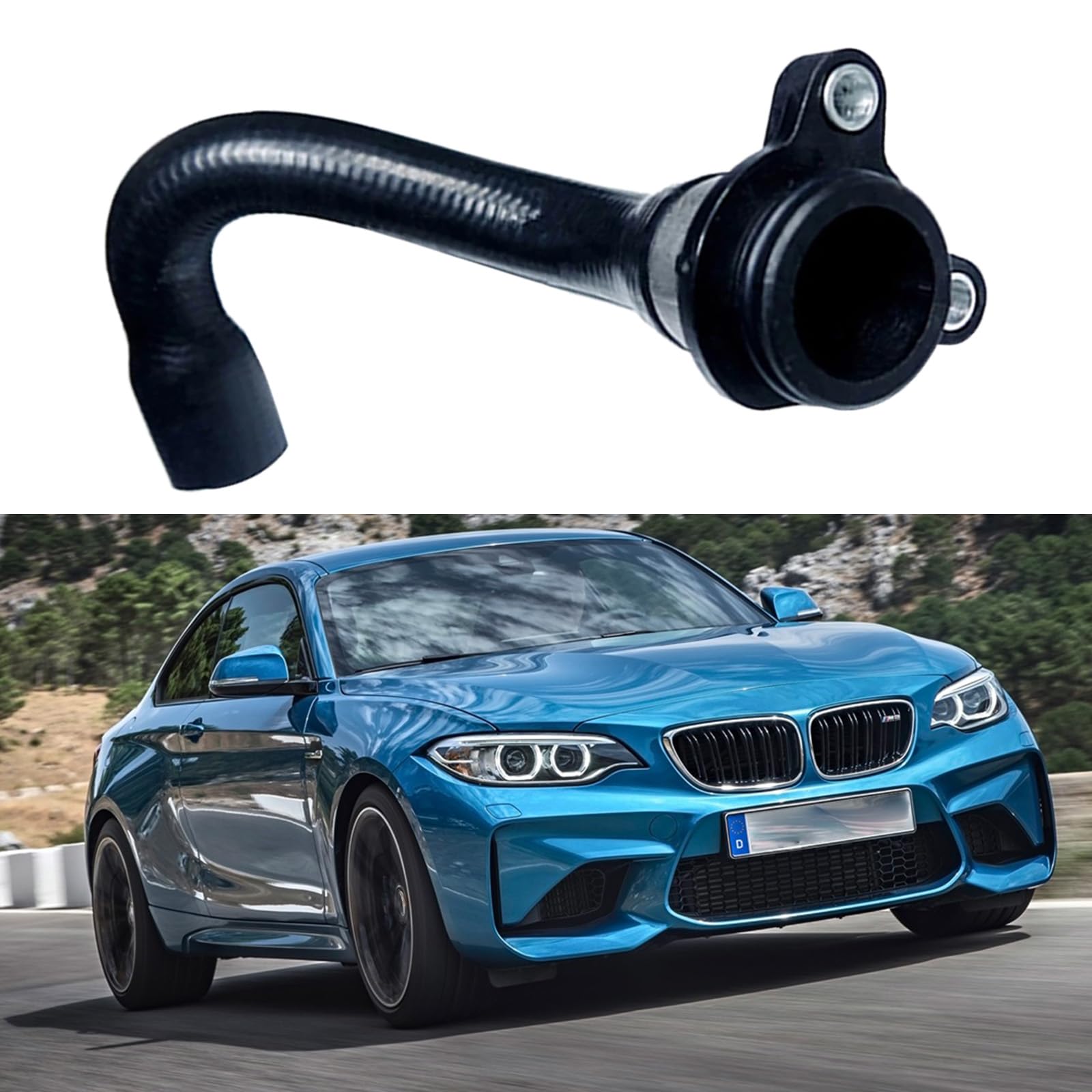 NUEAYMS Radiator Hose Coolant Water Pipe Line Coolant Hose for N20 N26 N52 N54 F07 Metal Flange 11537603514 Auto Accessory