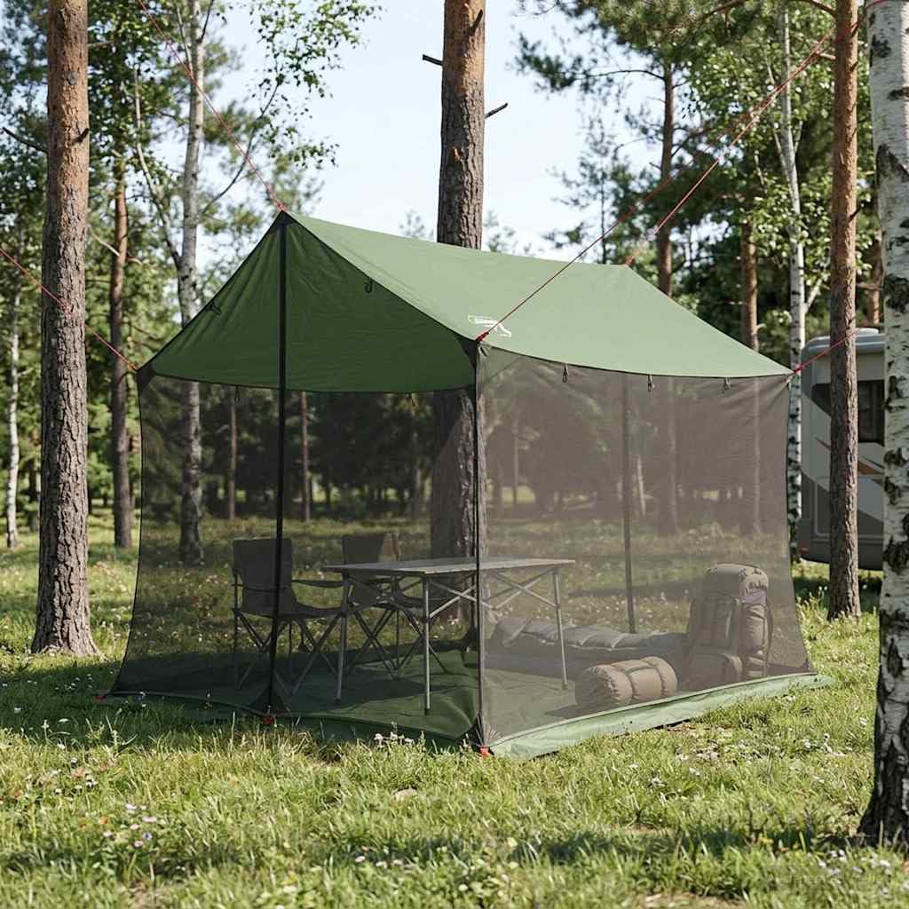 Telo da campeggio con pareti in rete, 340 x 260 x 220 cm, colore: Blu