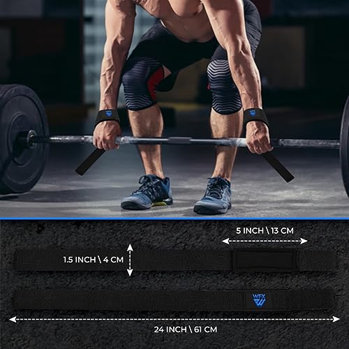 Miniatura 3 de Correas de levantamiento de pesas, soporte de muñeca acolchado de neopreno para gimnasio, entrenamiento cruzado, correas de levantamiento de pesas,