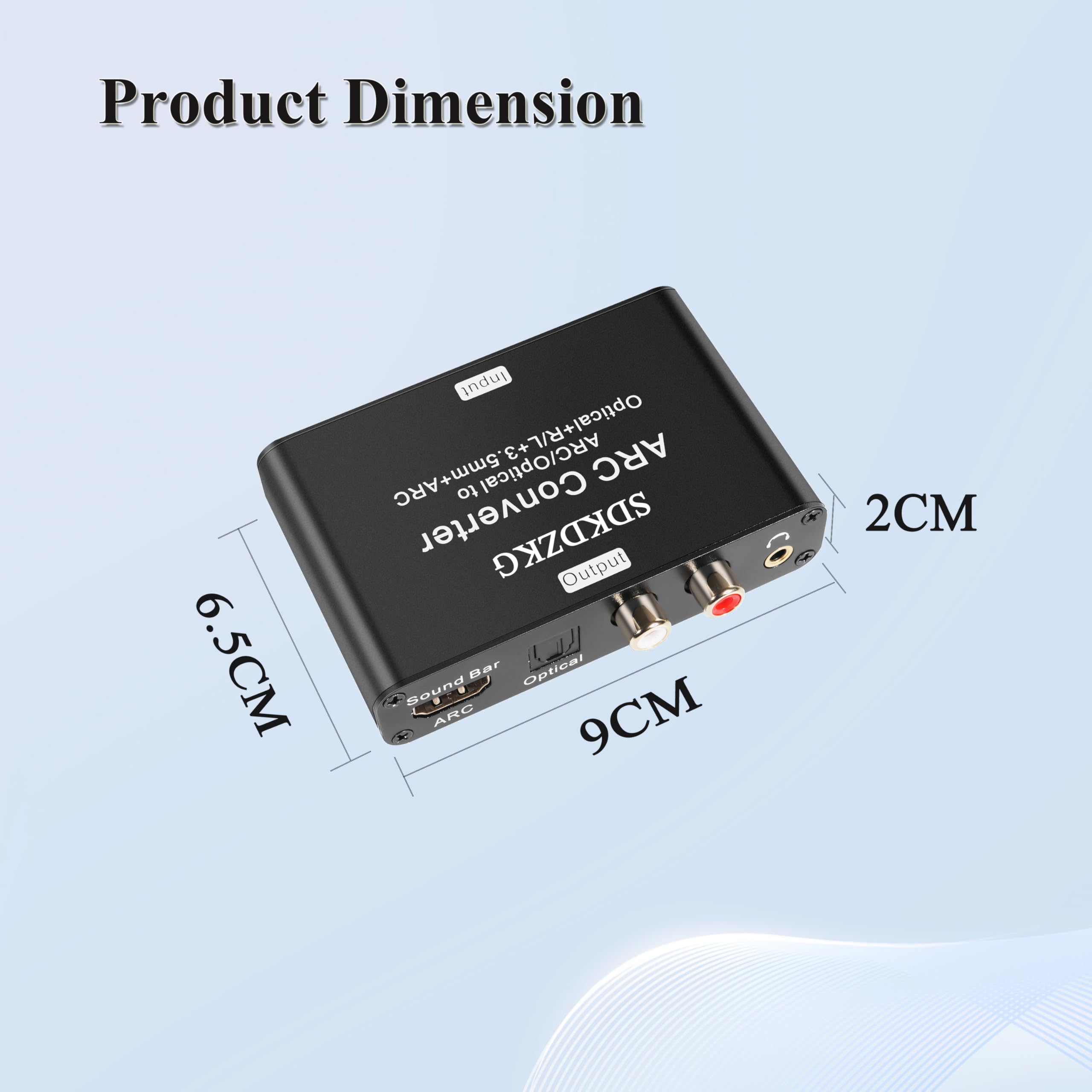 Convertitore DAC 192KHz, Adattatore estrattore audio HDMI ARC, HDMI/Digitale Ottico Toslink SPDIF a Ottico Analogico Toslink SPDIF, ARC, L/R o Jack Stereo Audio da 3,5 mm per Amplificatore TV