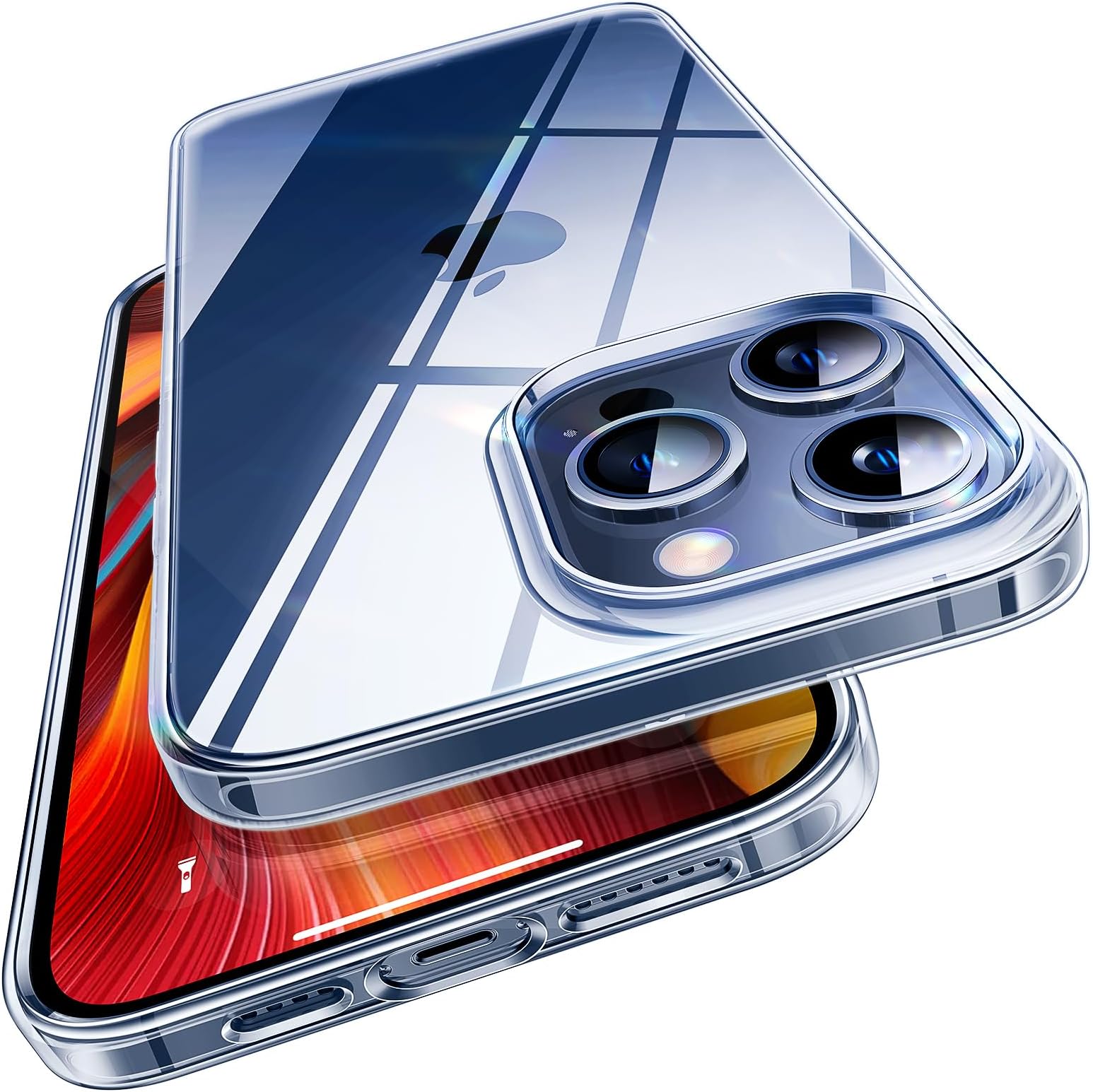 TORRAS Crystal Clear for iPhone 15 Pro Case, Ultra-Thin [Non-Yellowing] [Military Protection] Slim Fit Silicone TPU Cover for iPhone 15 Pro Phone Case, Soft, Clear, 6.1 inch