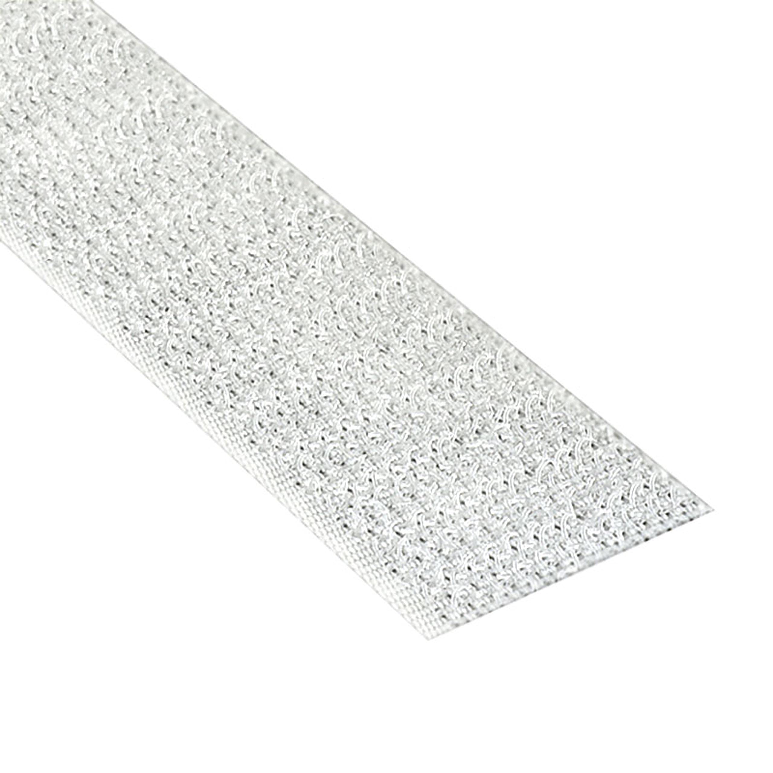 Klebeshop24 Hook Tape Self-Adhesive for Outdoor Use 50 mm x 3 m White with Acrylic Adhesive Heat Resistant UV Resistant [Other Variations Available in Offer]