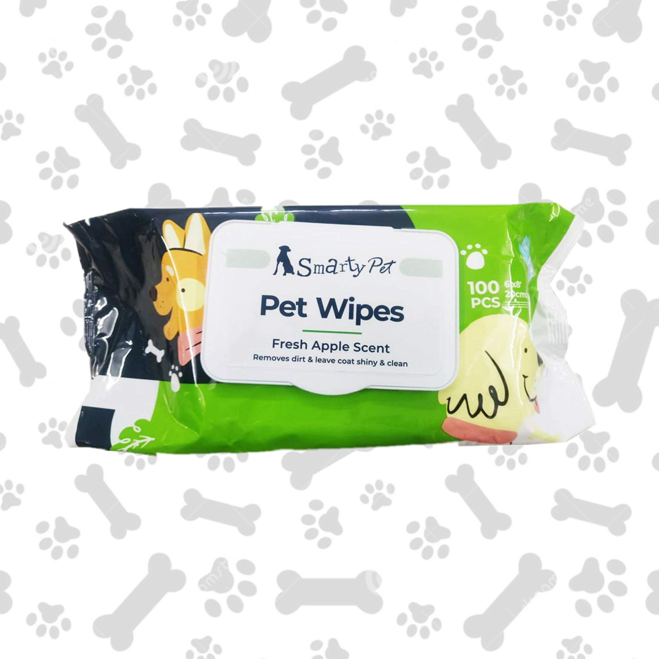 Pet Needs Smarty Pet Soft Pet Wet Wipes for Dogs, Puppies & Pets with Fresh - Apple Scent 6"x 8" - Pack of 100 Wipes. (Pack of 1) (B08NSW1DM9) Amazon Price History, Amazon Price Tracker