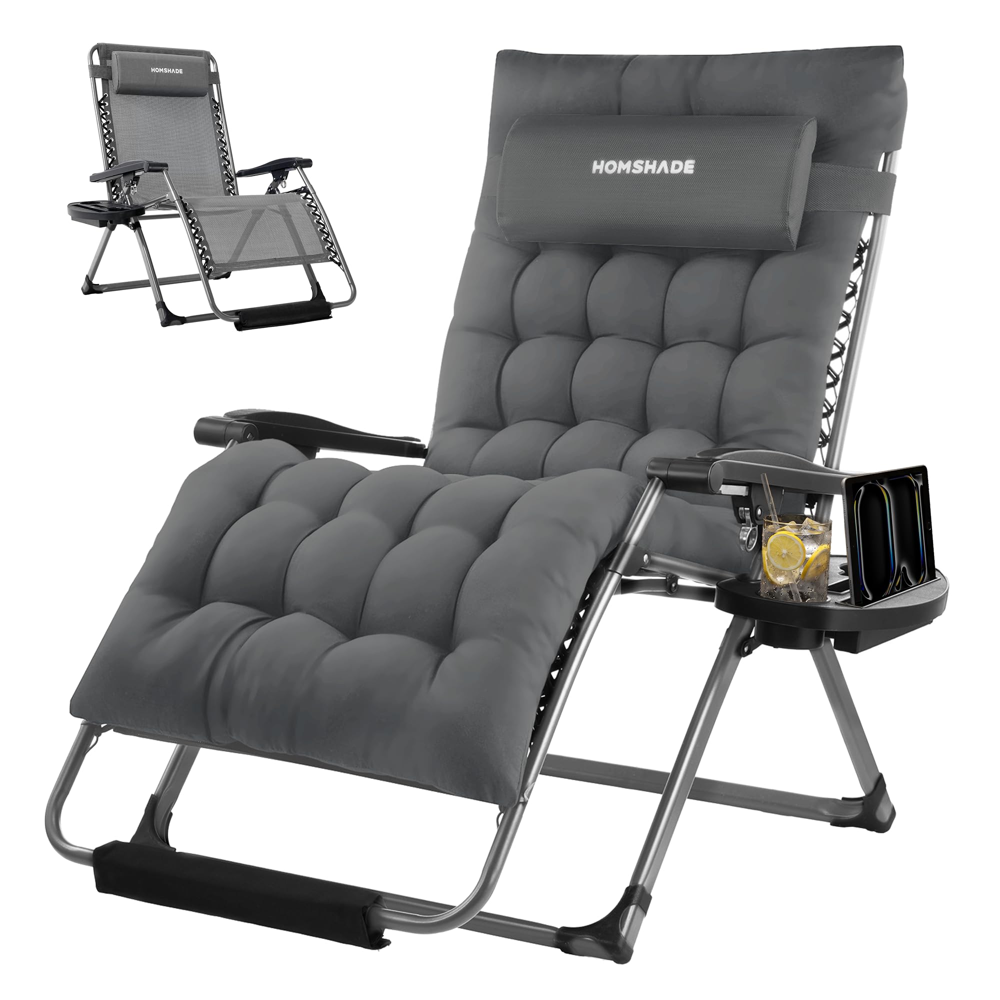 HOMSHADE 33 Inch XXL Zero Gravity Chair