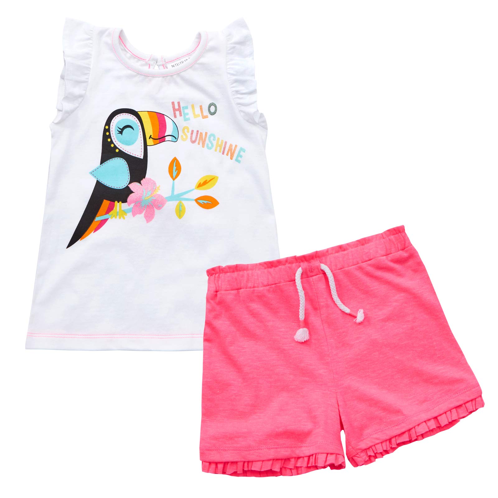 Lora Dora Girls Novelty Short Pyjamas Pjs Set Toucan 3-4 Years