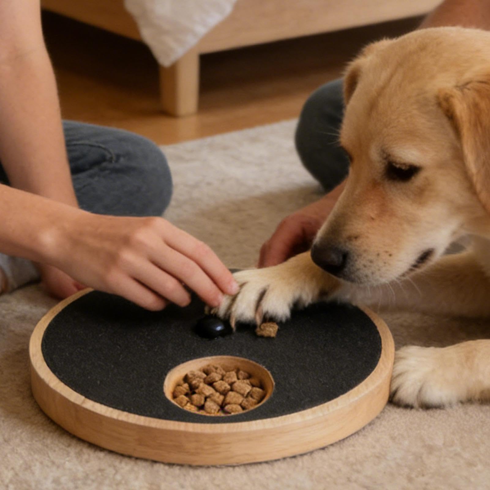 Tagliaunghie per Cani a Rotazione Gadget in legno per arricchimento | Tavoletta per graffi unghie per pet per Cuccioli Cani Piccoli Medie Balcone Giardino Salotto Camera da