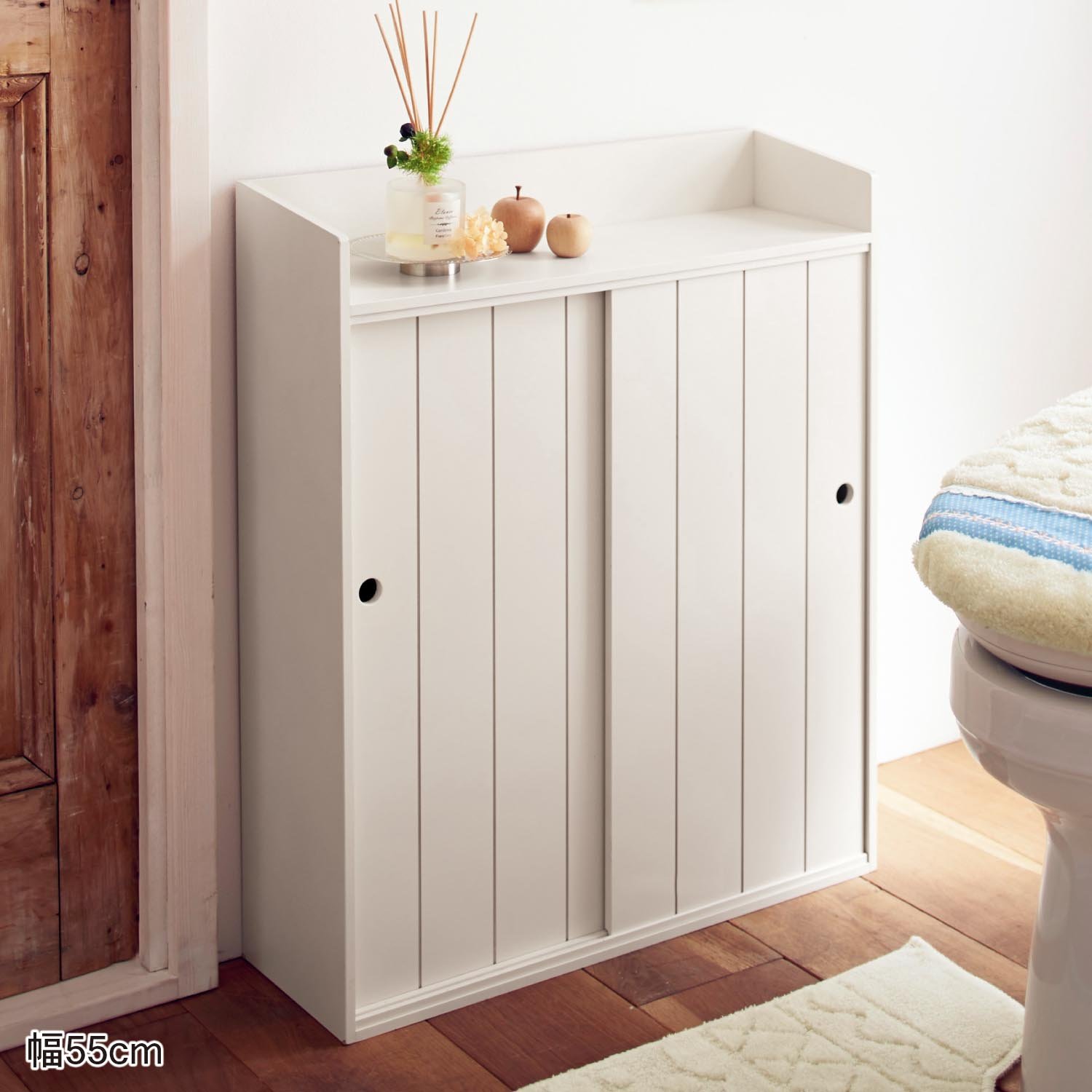 Amazon｜[ベルメゾン] ラック トイレ収納 羽目板風 薄型 幅40 奥行18