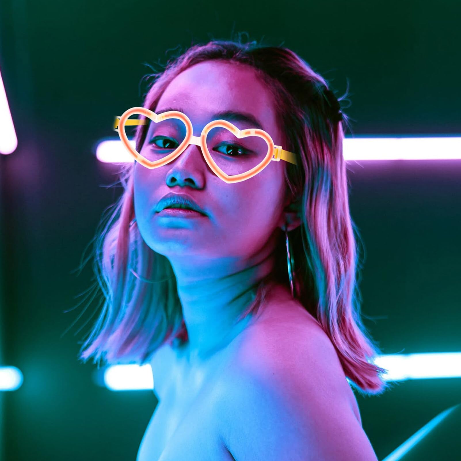 ibasenice 20 Pack Replacement Glasses Connectors Glow Stick Glasses Accessories for Diy Toys Party Favors