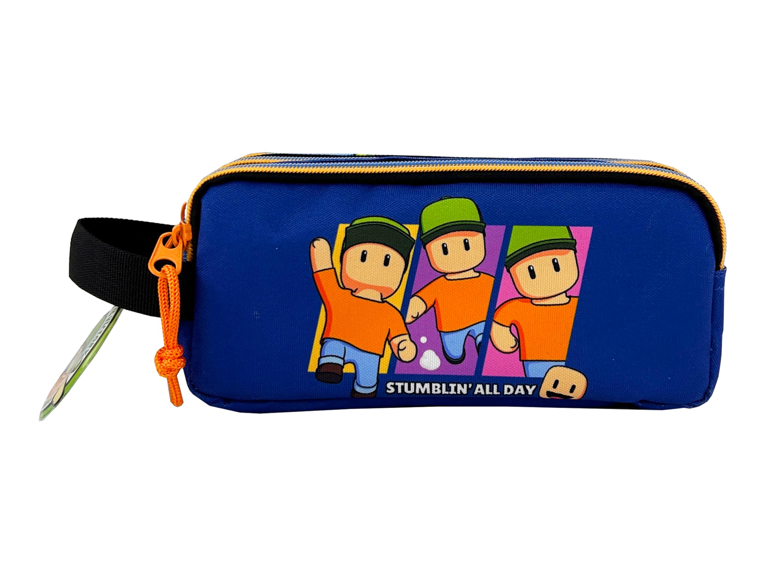 CYP BRANDS - Stumble Guys - Triple Pencil Case, Pencil Case, 5 Compartments, School Supplies, Trolley Case, Multicoloured, Official Product