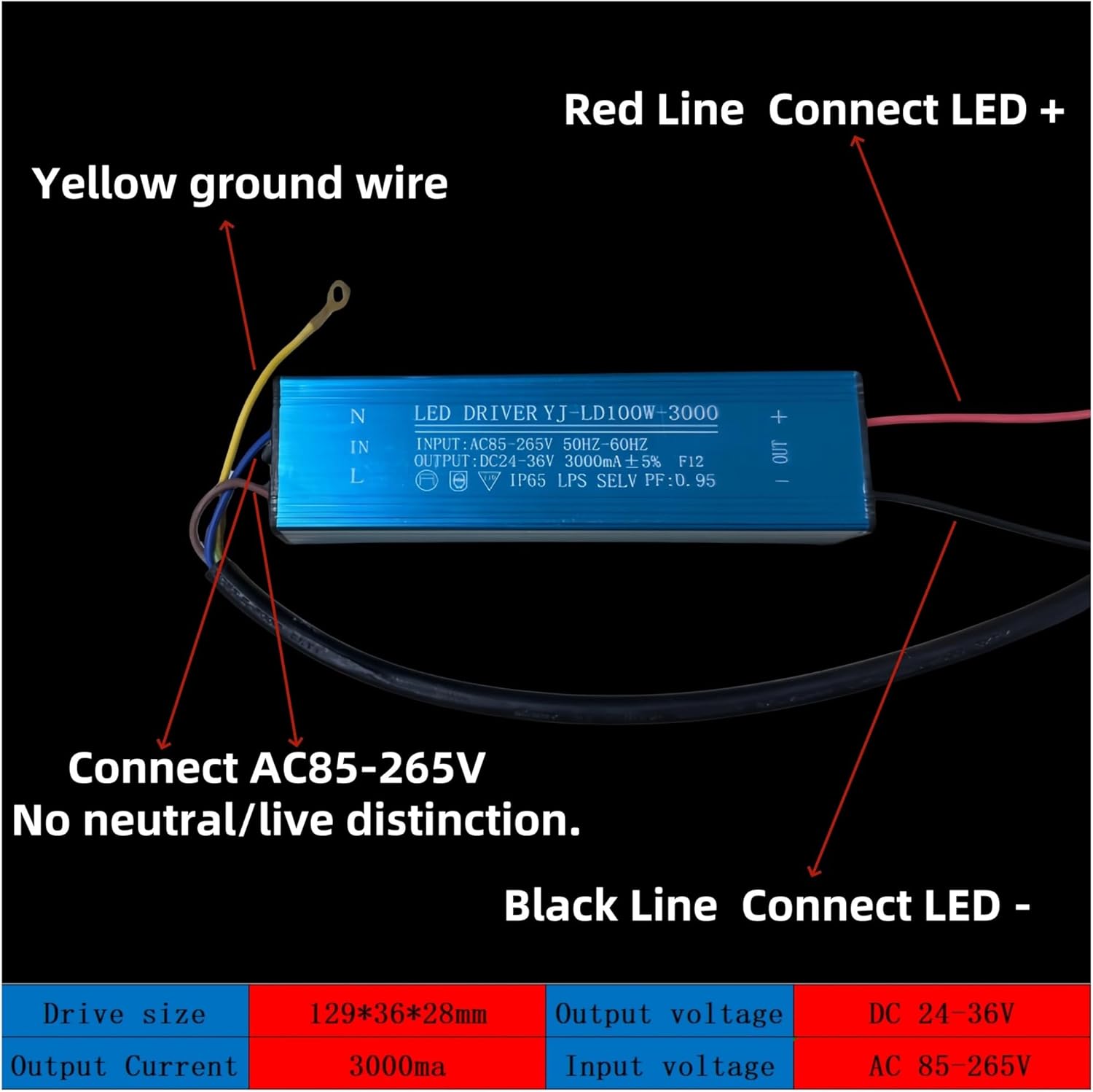 1PCS LED Driver Adapter Transformer(70W)